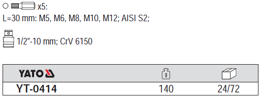 Bộ tuýp - đầu vít sao Yato