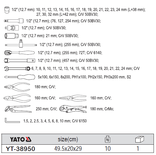 Bộ đồ nghề sửa chữa ô tô chuyên dụng Yato