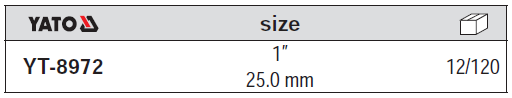 Bộ chuyển 1inch Yato YT-8972