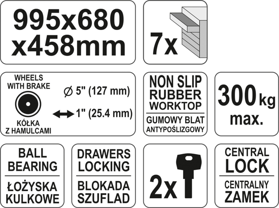 Tủ đựng đồ nghề Yato YT-0914