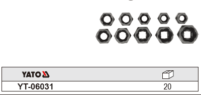 Bộ khẩu mở ốc bulong hỏng 10 chi tiết Yato YT-06031