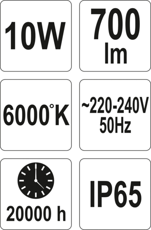 Đèn pha led xoay 10W 700ML Yato YT-81800