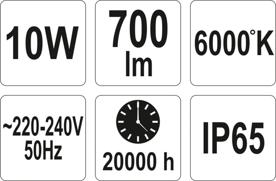 Đèn pha led di động 10W 700Lm Yato YT-81802