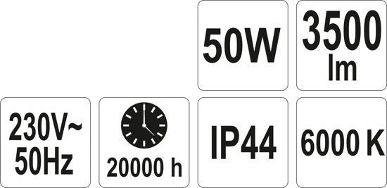 Đèn pha led 50W 3500 Lm Yato YT-81806