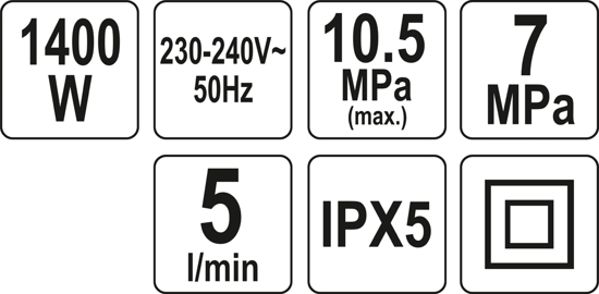 Máy rửa xe cao áp 1400W Yato YT-89510