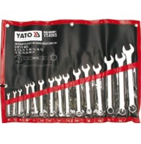 Bộ cờ lê vòng miệng hệ mét 15 chi tiết 6-27mm Yato YT-0065