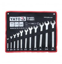 Bộ cờ lê vòng miệng hệ inch 11 chi tiết Yato YT-48851
