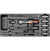 Khay bộ tuýp tay vặn tông hợp 1/4 inch YT-5541
