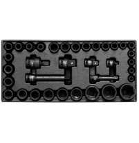 Khay bộ khẩu vặn bulông tổng hợp 35 chi tiết YT-55446