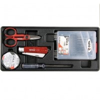 Khay bộ mũi khoan, kéo, dao băng dính 23 chi tiết YT-55471