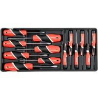 Khay bộ tuốc nơ vít 2 cạnh và 4 cạnh 13 chi tiết Yato YT-55455