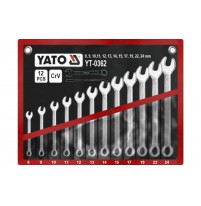 Bộ cờ lê vòng miệng hệ mét 12 chi tiết 8-24mm Yato YT-0362