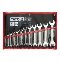 Bộ cờ lê 2 đầu miệng hệ mét 12 chi tiết Yato YT-0381