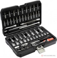 Bộ tuýp tay vặn tổng hợp 1/4 inch 56 chi tiết Yato YT-14501
