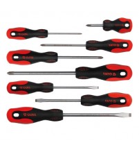 Bộ tua vít 4 cạnh, 2 cạnh đầu nam châm Yato 8 chi tiết YT-2784