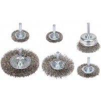 Bộ chổi cước sợi inox 6 chi tiết 2x37,50,2x62,75mm Yato YT-47593