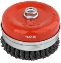 Chổi cước xoắn sợi thép 100mm M14 Yato YT-47691